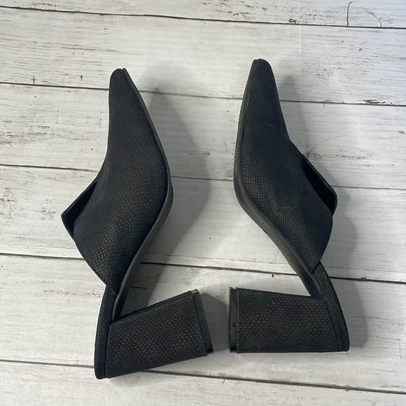 Coconuts by Matisse Black Night Moves Vegan Slip On Chunky Heels Mules - Picture 6 of 12